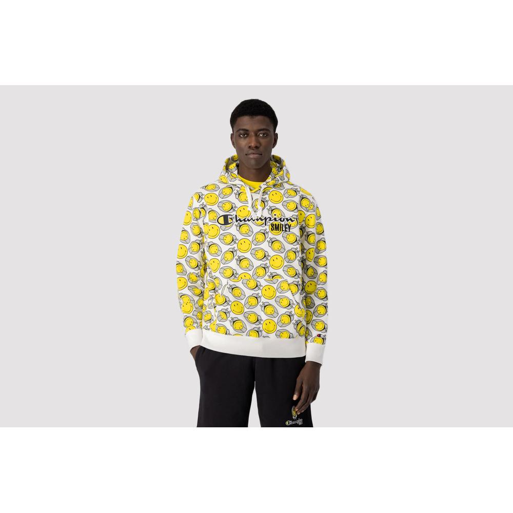 Bluza Champion 50th Anniversary Edition All-Over Print Hoodie 218222-WL001 - biała