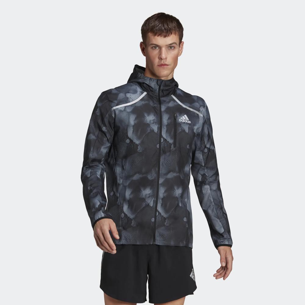 Kurtka adidas Marathon Fast Graphic Jacket HE4562 - czarna