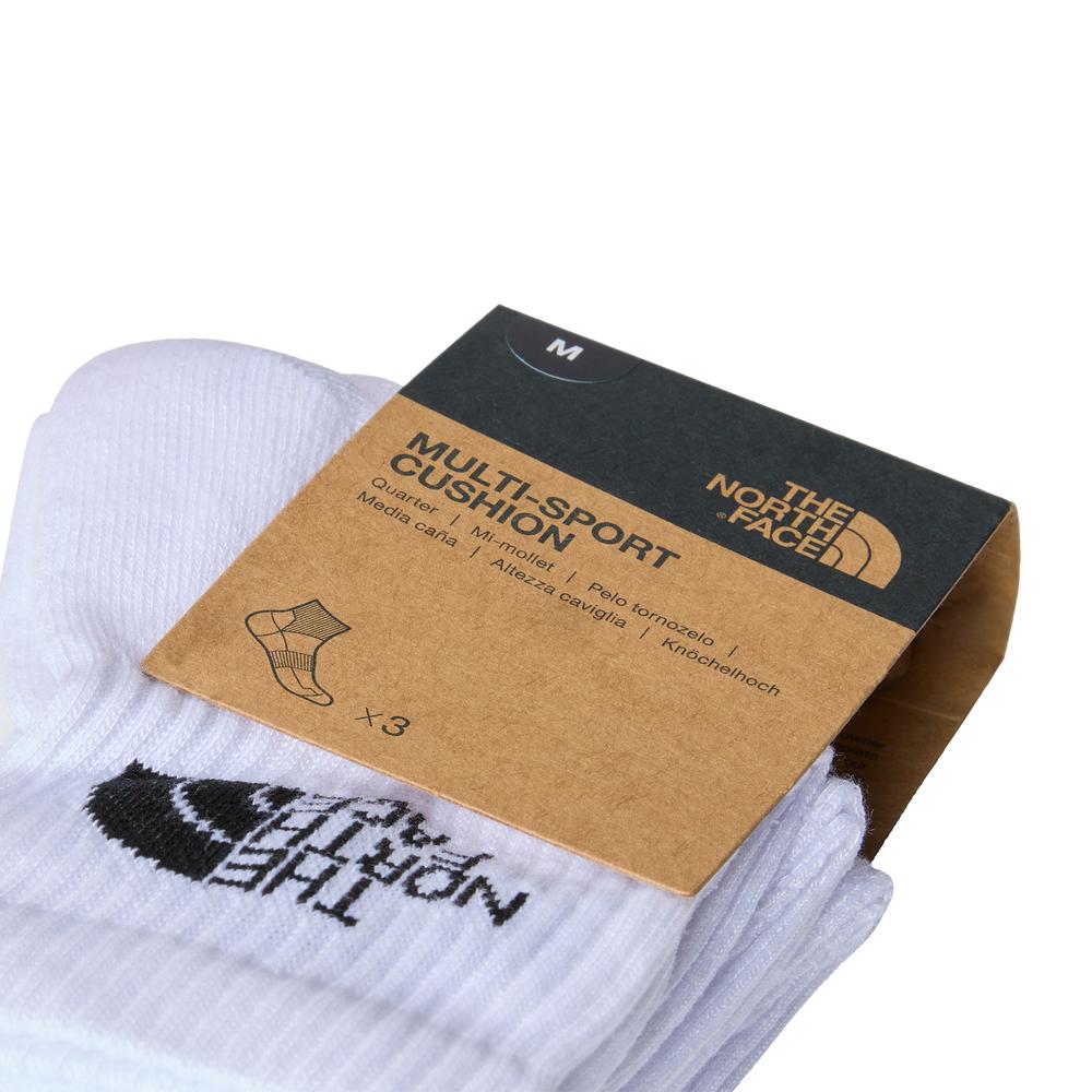 Skarpety unisex The North Face Multi Sport Cush Quarter Sock 3P 0A882GFN41 - białe