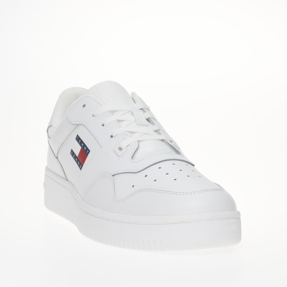 Buty Tommy Jeans TJM Retro Basket Ess EM0EM01395-YBR - białe