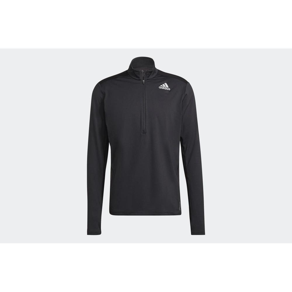 adidas Own The Run 1/2 Zip Long Sleeve Tee > GT8936