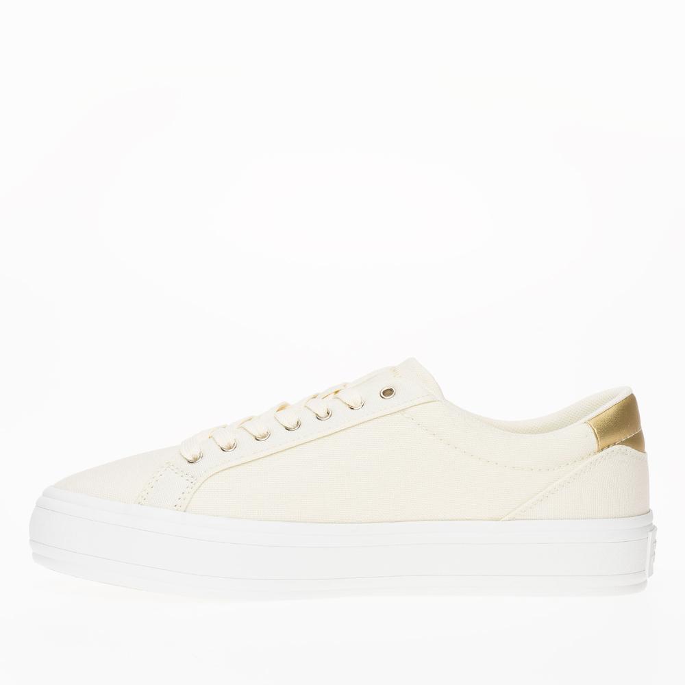 Buty Tommy Hilfiger Essential Vulc Canvas FW0FW07682-AEF - beżowe