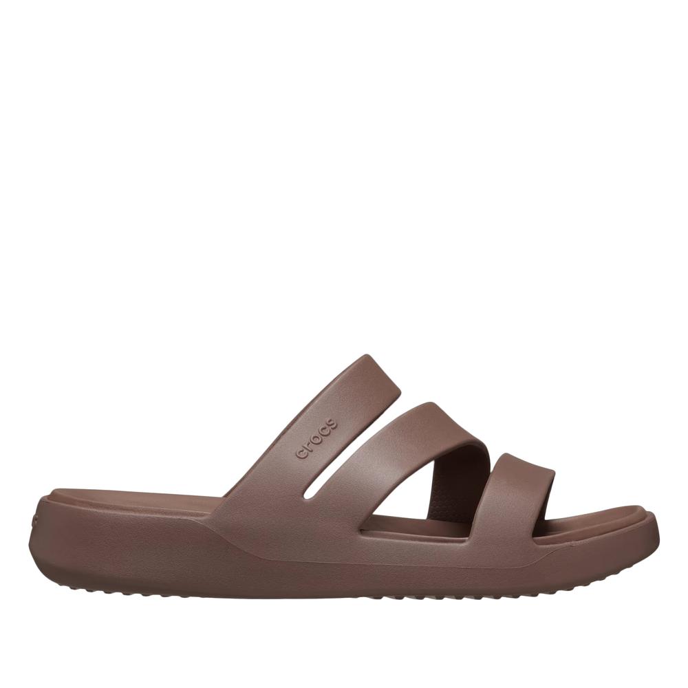 Klapki damskie Crocs Getaway Strappy 209587-0LF - brązowe