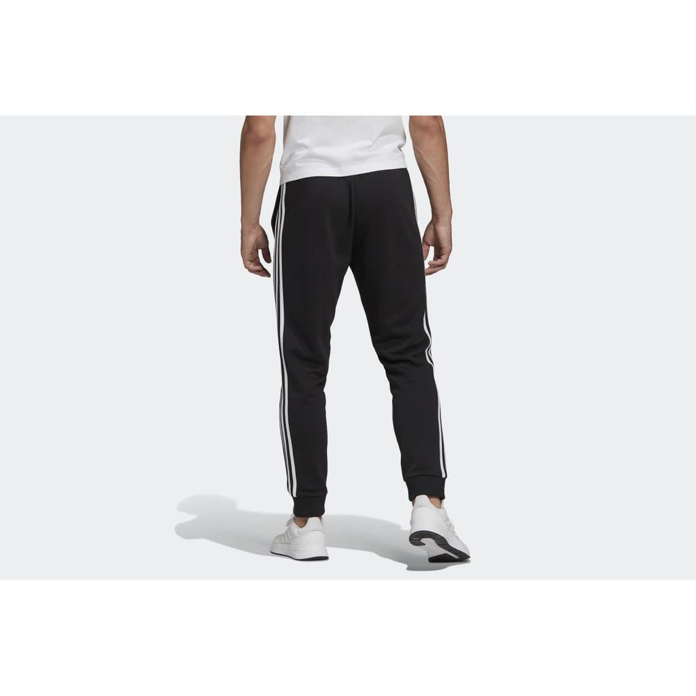 Spodnie dresowe adidas Essentials French Terry Tapered Cuff 3-Stripes Pants GK8831 - czarne