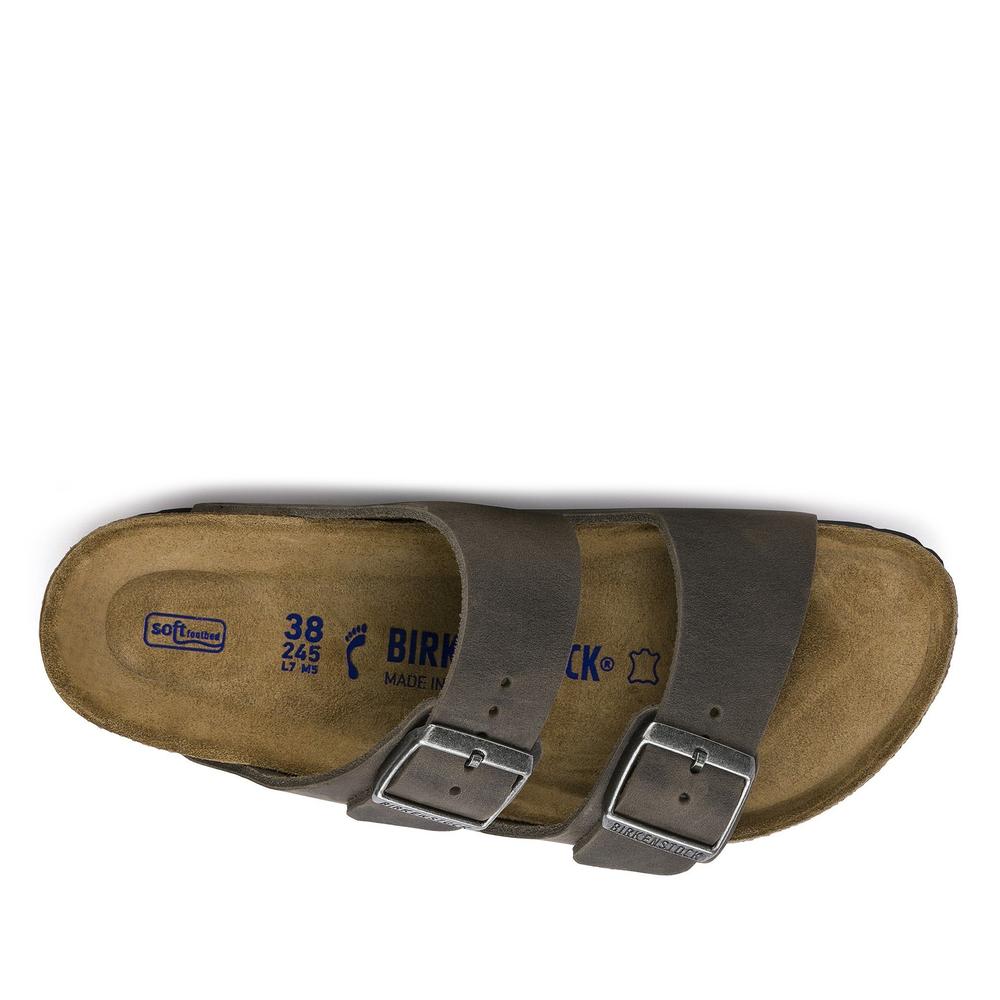 Klapki unisex Birkenstock Arizona SFB 552801 - szare