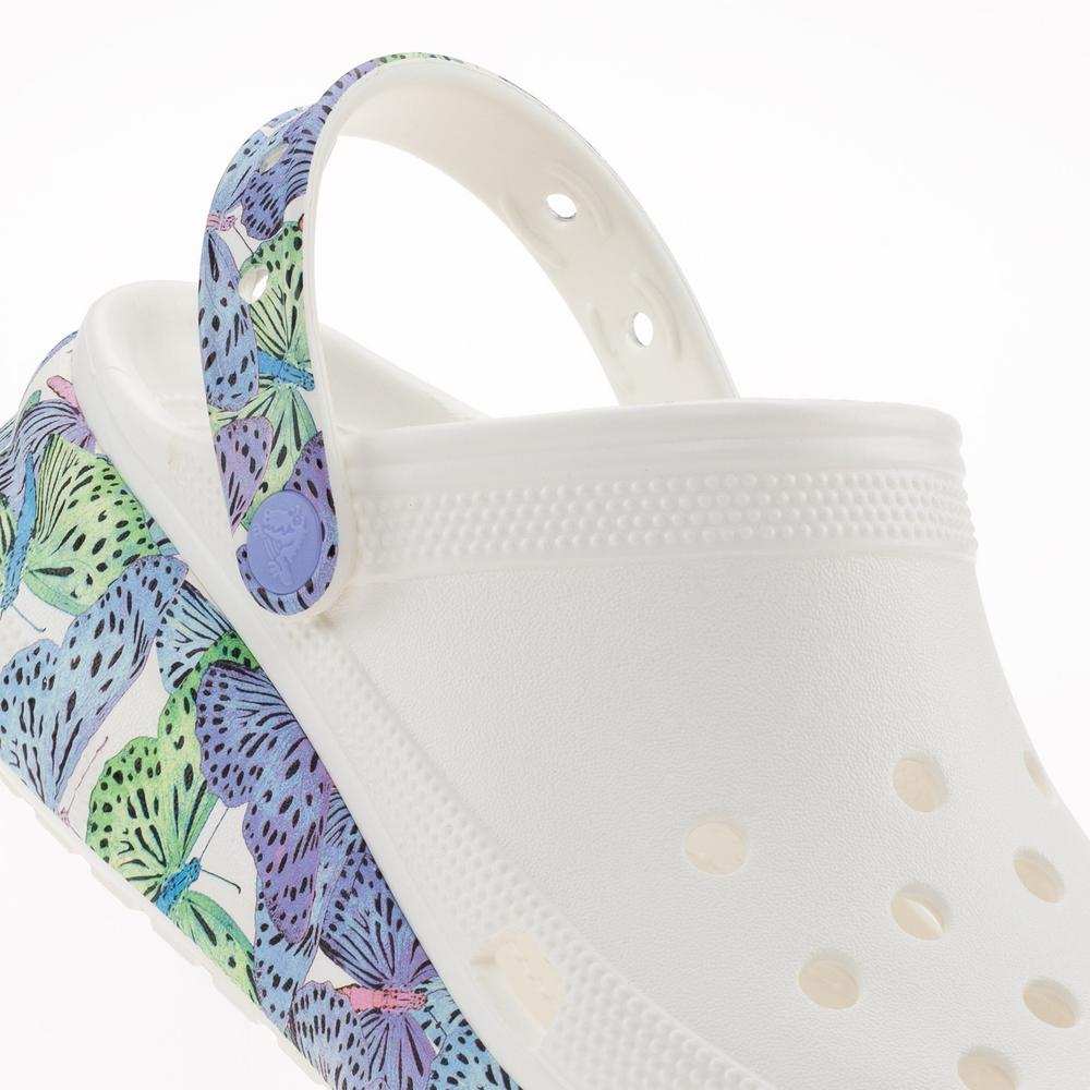 Klapki Crocs Classic Cutie Butterfly Clog 208298-94S - białe
