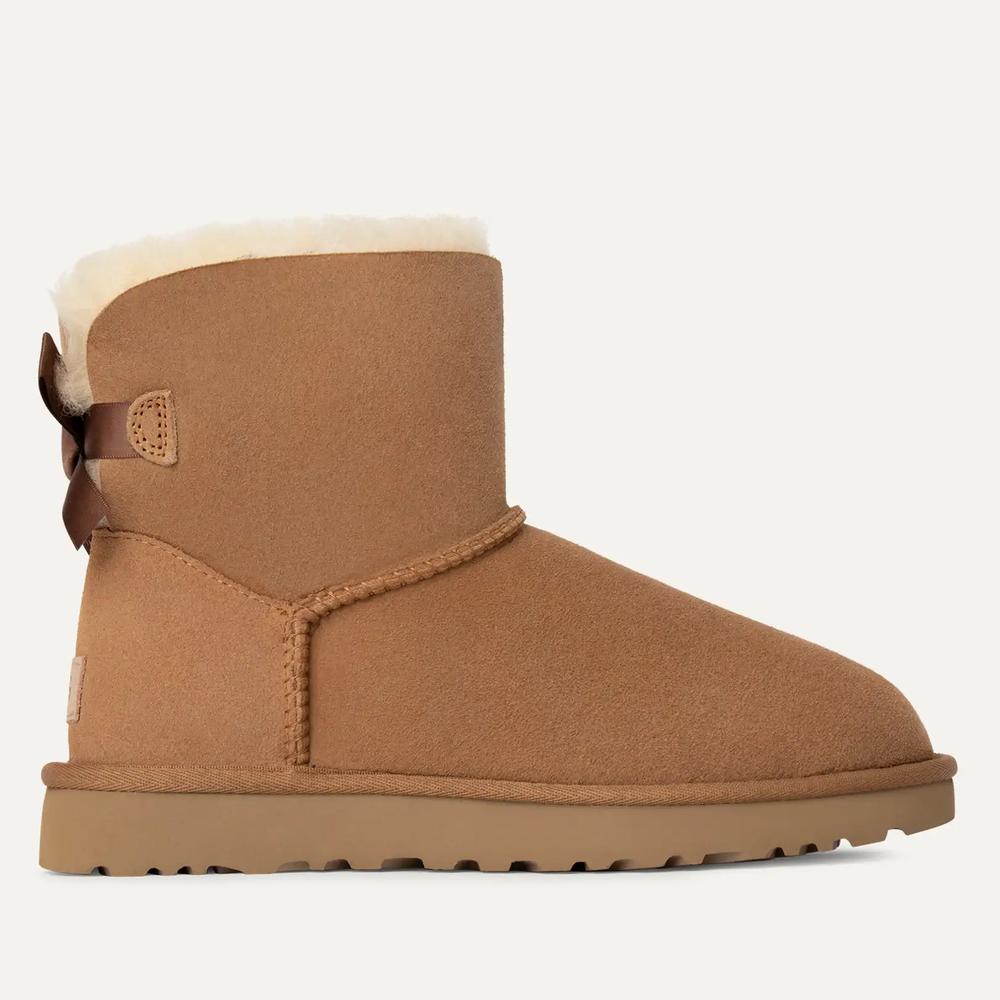 Buty damskie UGG W Mini Bailey Bow II 1016501-CHE - brązowe