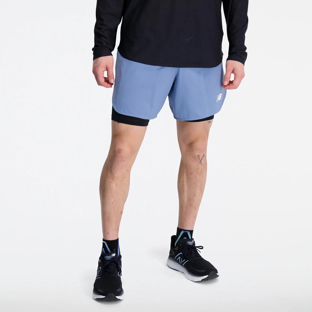Spodenki New Balance MS33282MYL - niebieskie