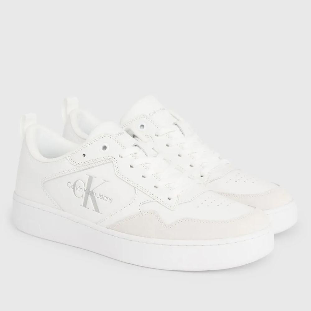 Buty Calvin Klein Basket Cupsole Lth ML YM0YM00574-0K4 - białe