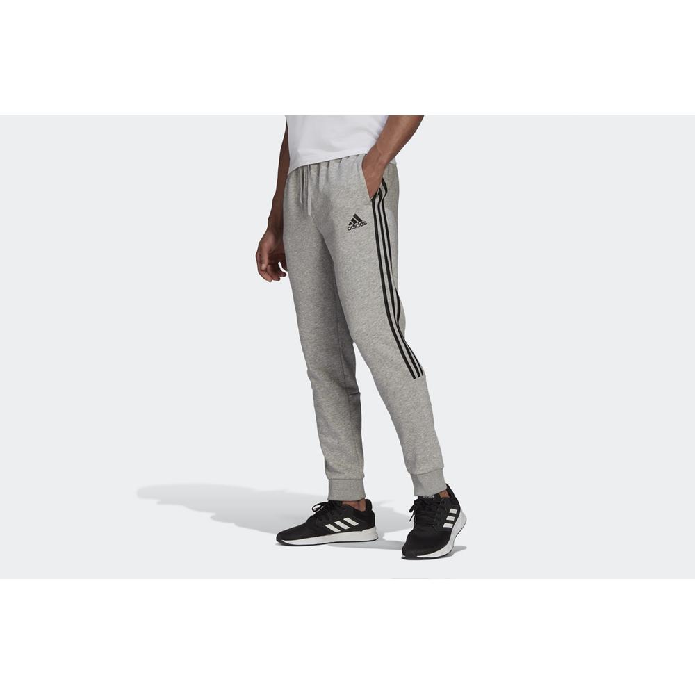 Spodnie dresowe adidas Essentials Fleece Tapered Cuff 3-Stripes Pants GK8976 - szare