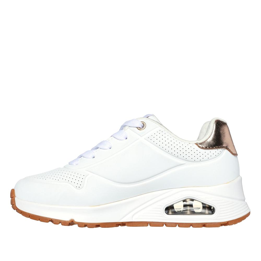 Buty młodzieżowe Skechers Uno Gen 1 Shimmer Away 310545LWHT - białe