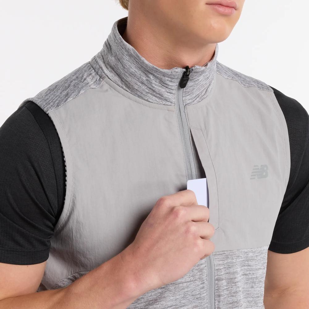 Bezrękawnik męski New Balance MV51200AG - szary