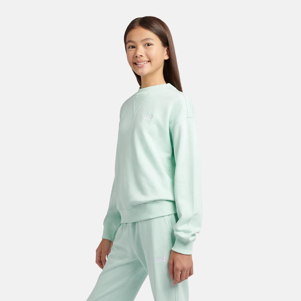 Bluza dziecięca New Balance LAKG0055COJ - miętowa