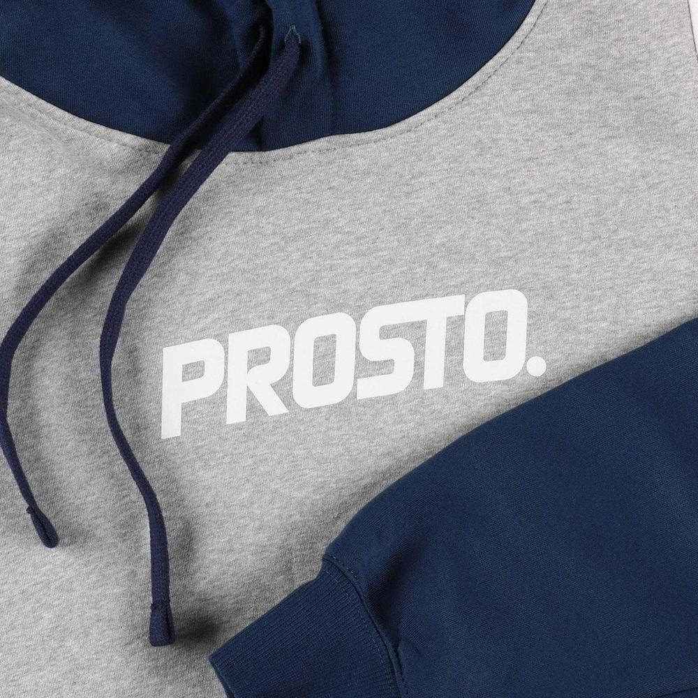 Bluza Prosto Klasyk Hoodie Shue KL222MSWE2092 - szaro-granatowa