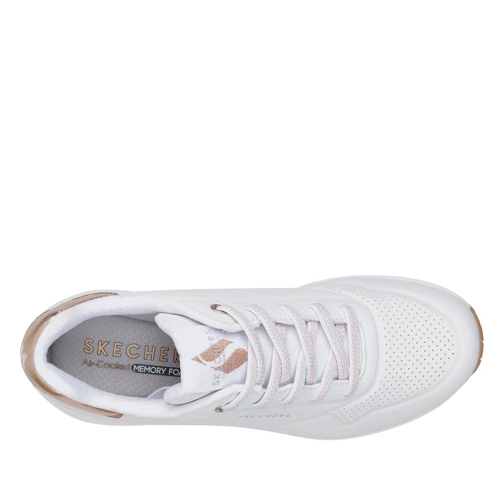 Buty Skechers Uno Shimmer Away 155196WHT - białe