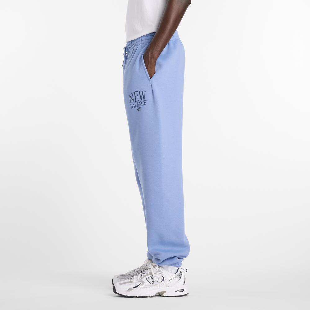 Spodnie męskie New Balance Reimagined Fleece Jogger MB61E74AAA3 - niebieskie