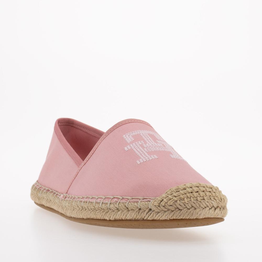 Buty Tommy Hilfiger Embroidered Espadrille FW0FW07101-TQS - różowe