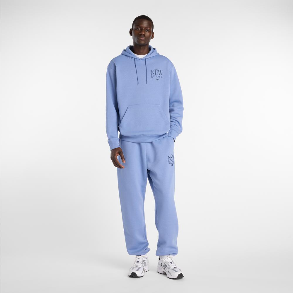 Bluza męska New Balance Reimagined Fleece Hoodie MT61L713AA3 - niebieska