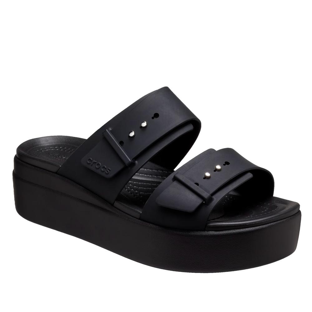 Klapki Crocs Brooklyn Buckle 207431-001 - czarne