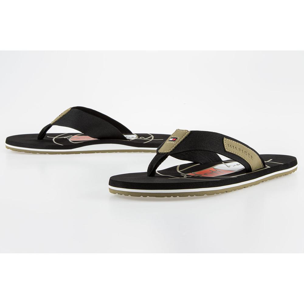 Japonki Tommy Hilfiger Emboss Hilfiger Beach Sandals FM0FM03982-BDS - czarne