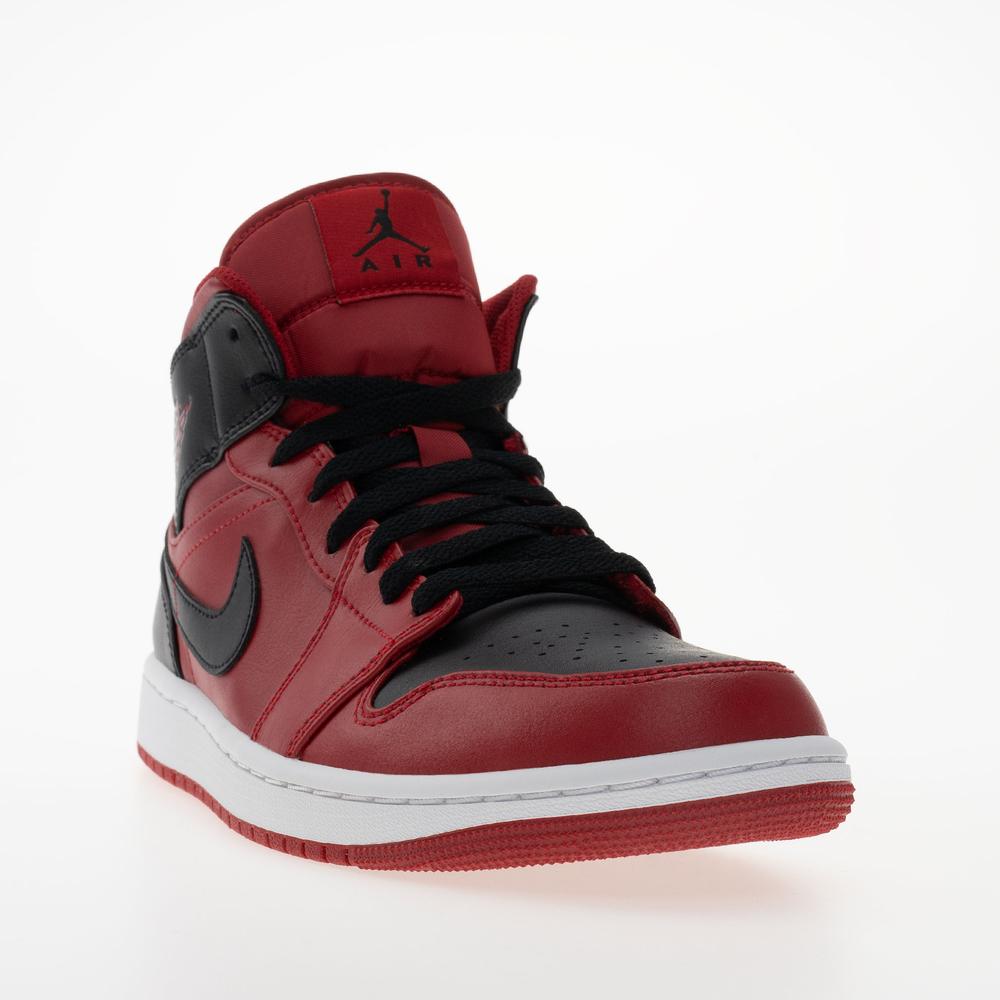 Buty męskie Air Jordan 1 MID 554724-660 - czerwono-czarne