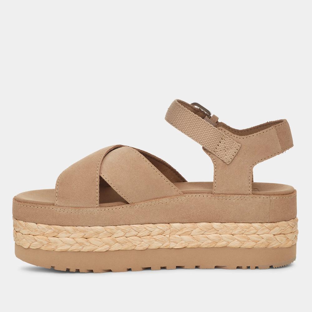 Sandały Ugg Aubrey Platform Sandal 1152711-SAN - beżowe