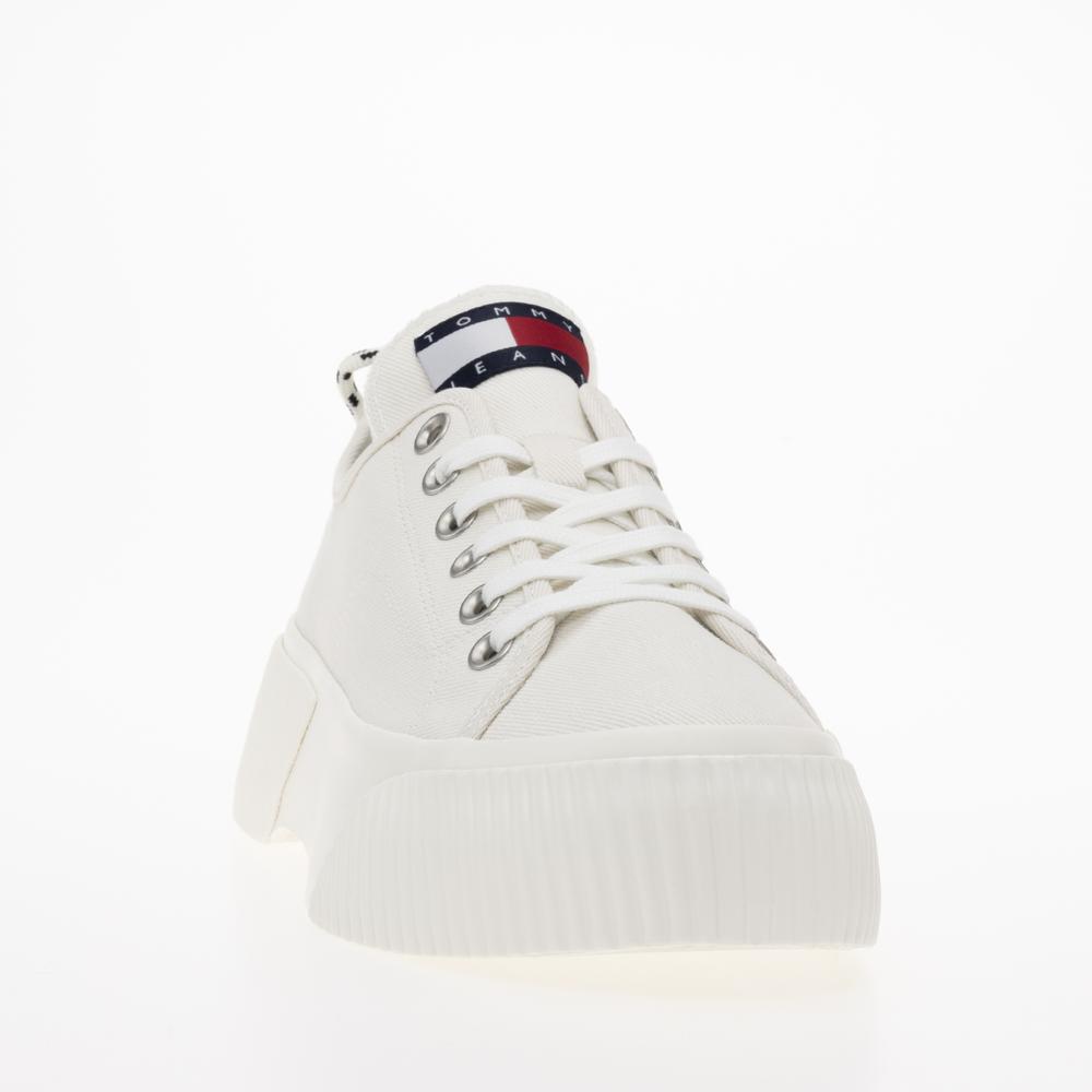 Buty Tommy Jeans TJW Vulc Platforms LC Denim EN0EN02202-YBI - białe