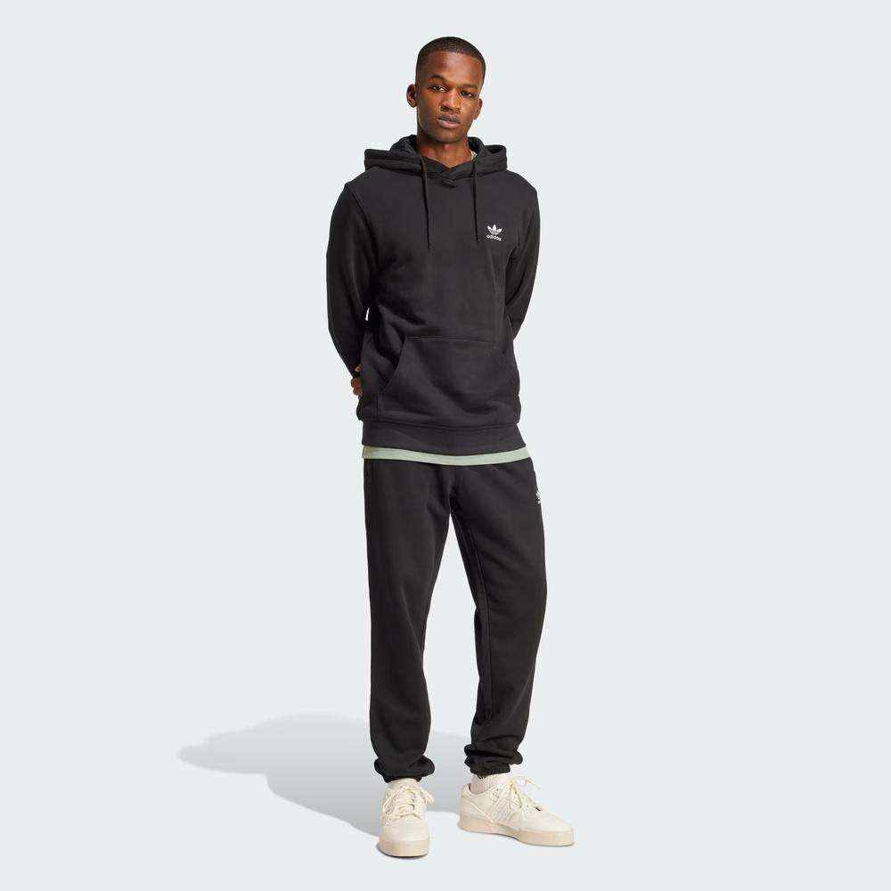 Bluza męska adidas Originals Trefoil Essentials Hoodie French Terry JD2404 - czarna