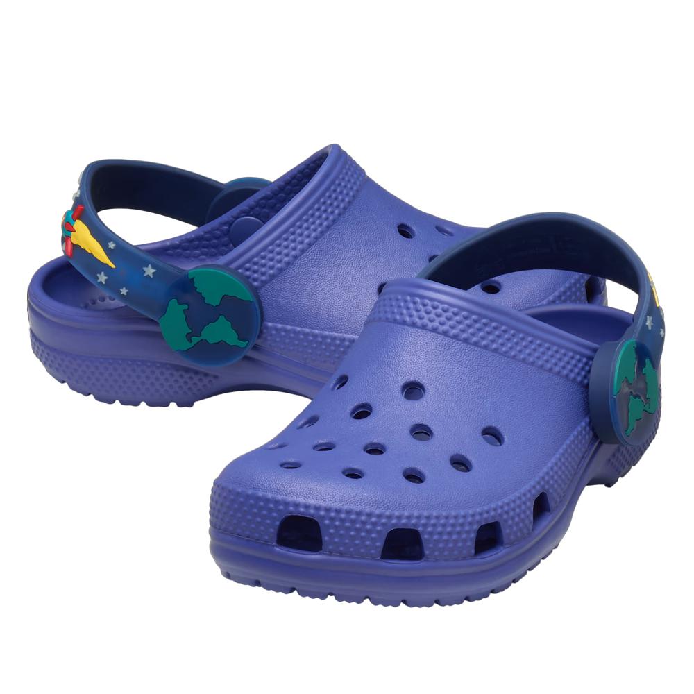 Klapki dziecięce Crocs Imagination Lights Backstrap Clog 211892-4WH - niebieskie