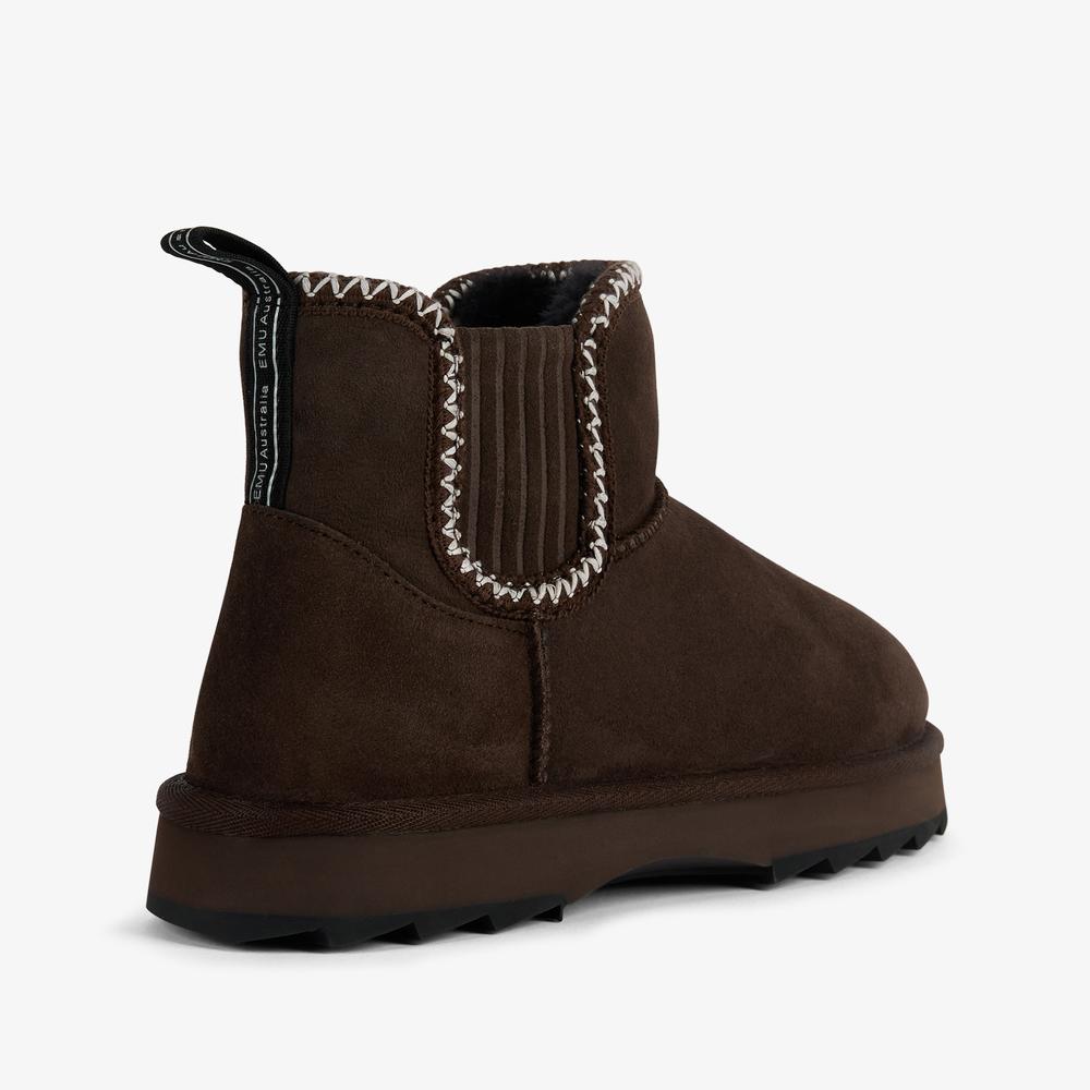 Buty damskie Emu Australia Higgie W13198CHOC - brązowe