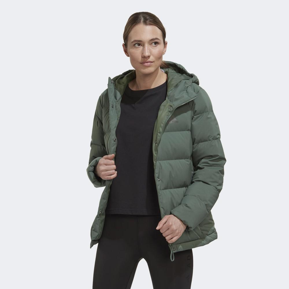 Kurtka adidas Helionic Hooded Down HG8746 - zielona