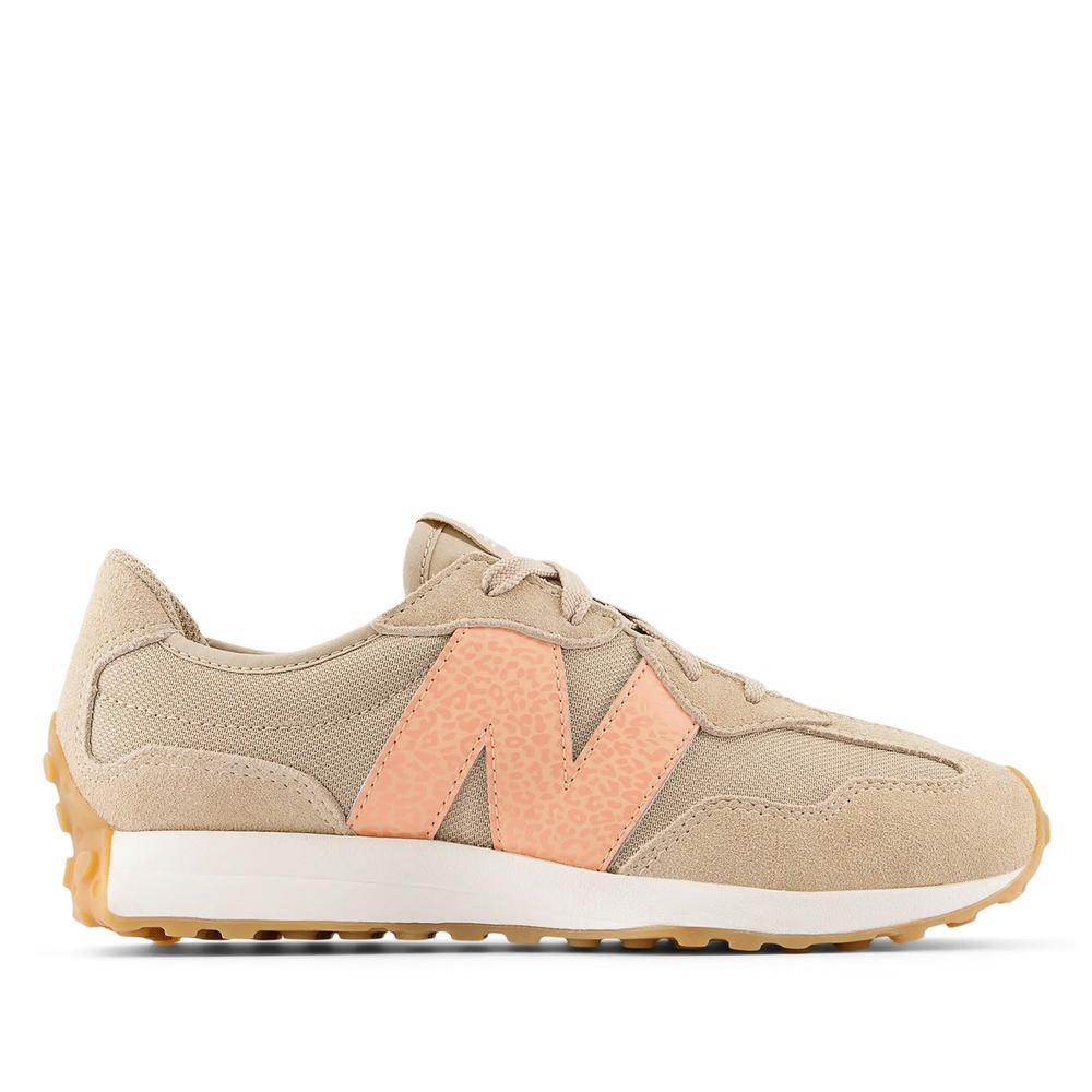 Buty młodzieżowe New Balance GS327WO - beżowe