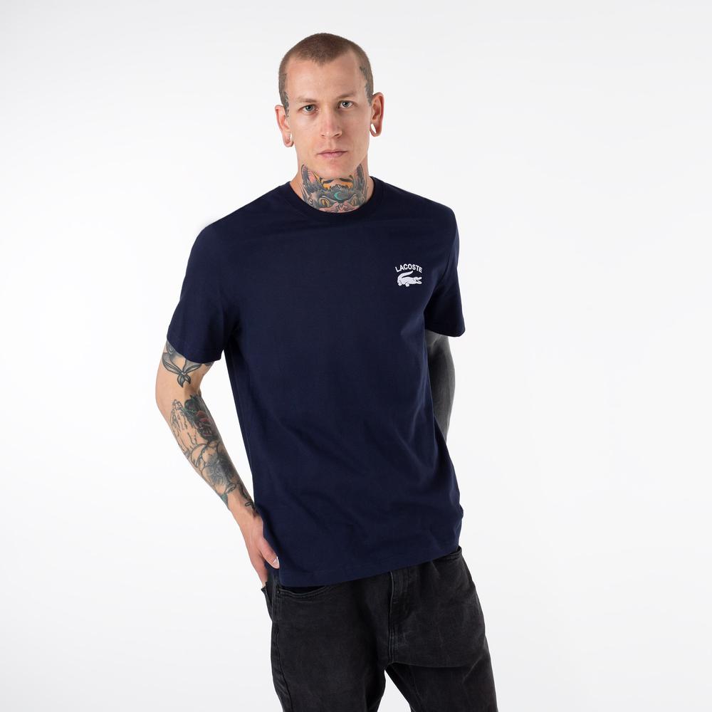 Koszulka Lacoste Regular Fit Cotton Jersey TH9665-166 - granatowa