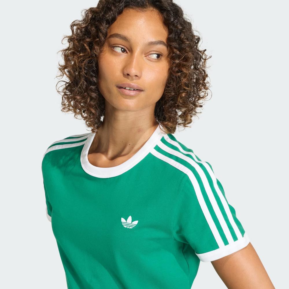 Koszulka damska adidas Originals 3-Stripes Slim KD3681- zielona