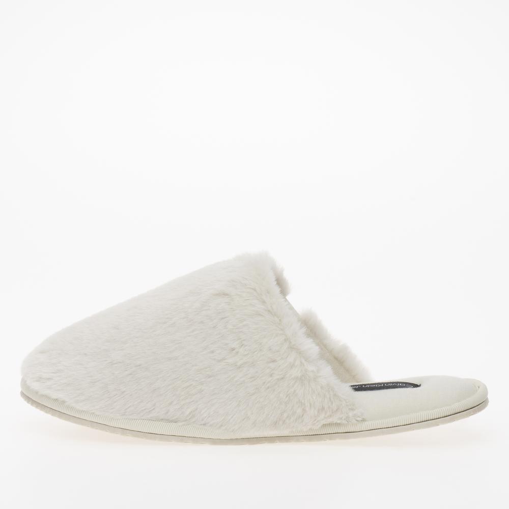 Buty Calvin Klein Hotel Slipper Fur After Glow YW0YW01593-ACF - białe