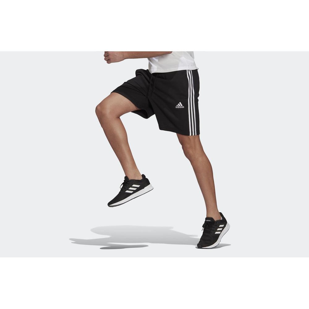 Spodenki adidas Essentials French Terry 3-Stripes GK9597 - czarne