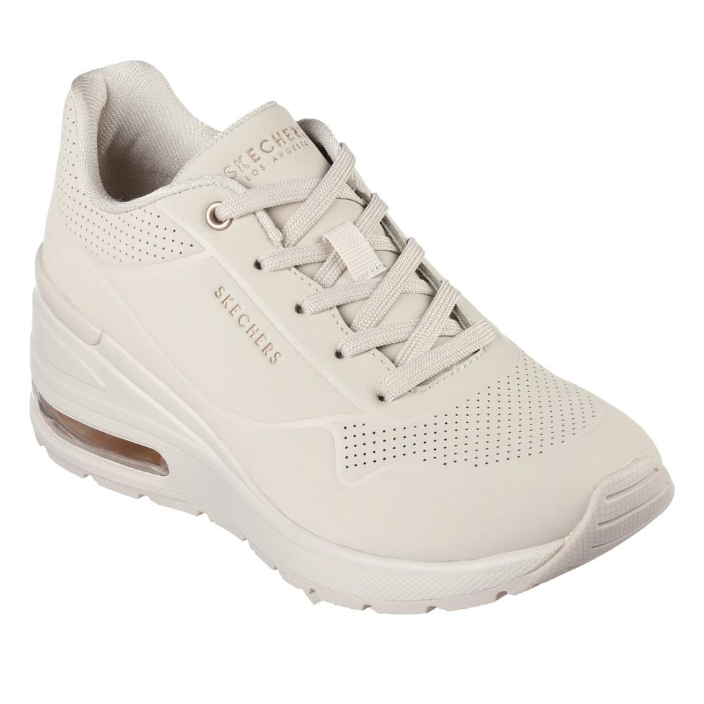 Buty damskie Skechers Million Air Elevated 155401OFWT - białe
