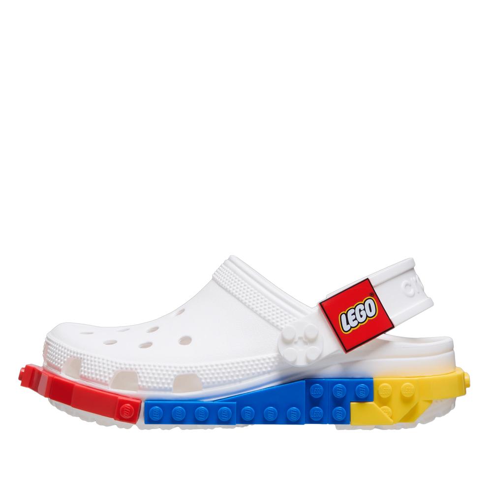 Klapki dziecięce Crocs System Classic Clog 211874-100 - białe