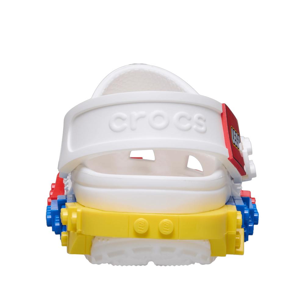 Klapki dziecięce Crocs System Classic Clog 211874-100 - białe