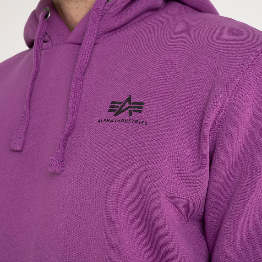 Bluza Alpha Industries Basic Hoody Small Logo 196318677 - fioletowa