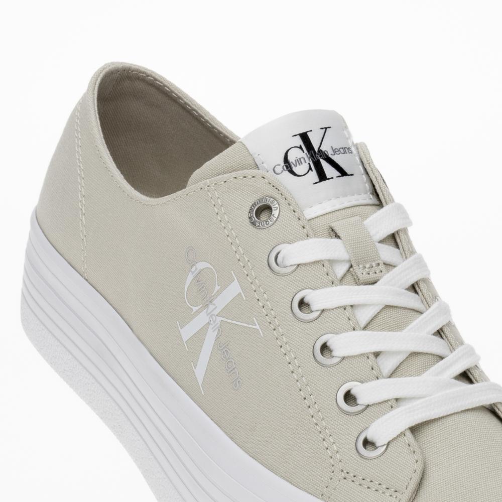 Buty Calvin Klein Vulc Flatform Essential Mono YW0YW01030-0F4 - beżowe