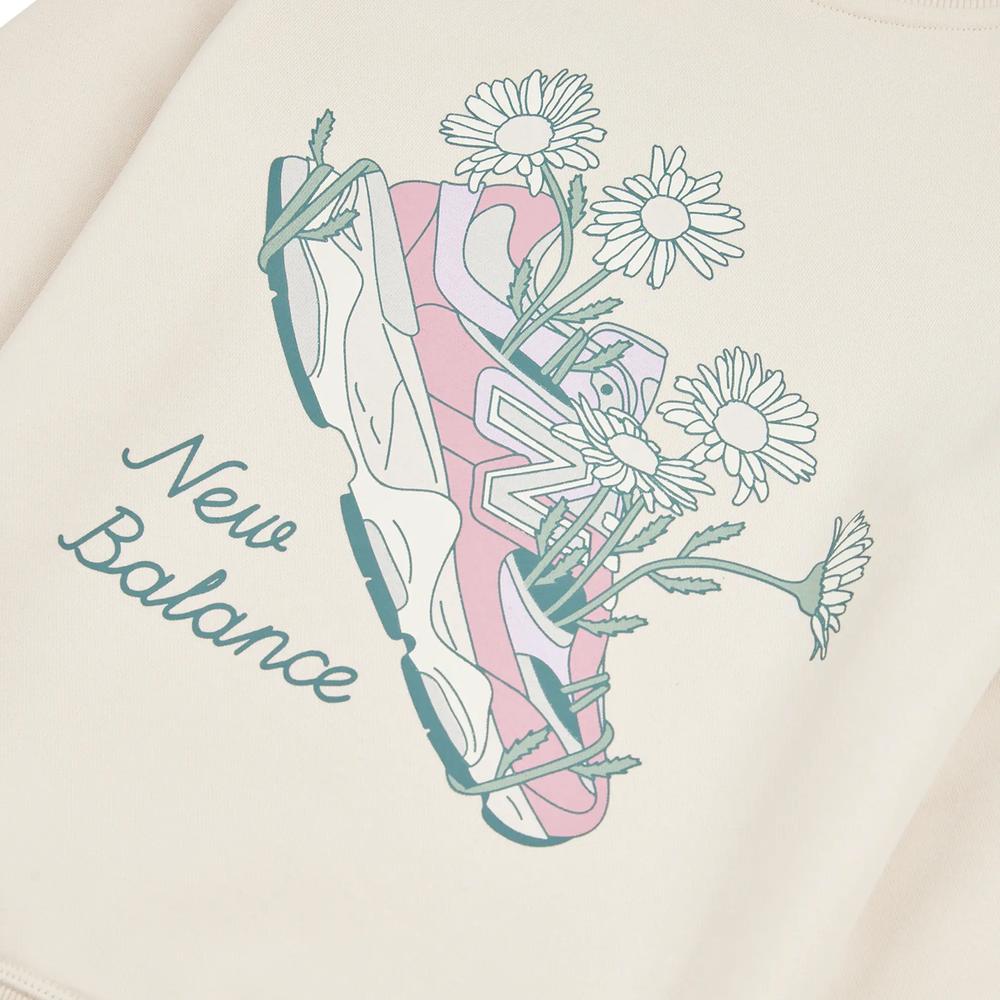 Bluza dziecięca New Balance LAKG0203BIS - beżowa