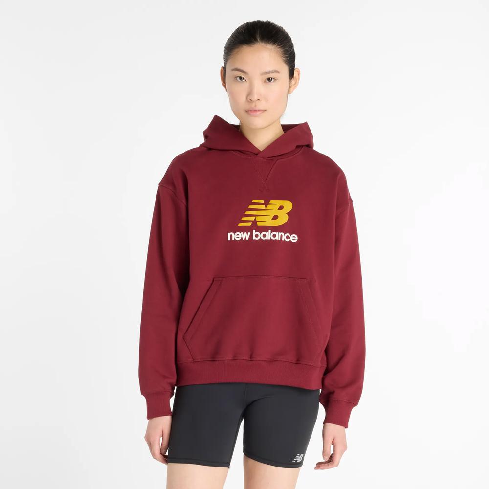 Bluza damska New Balance WT51501MHB - bordowa