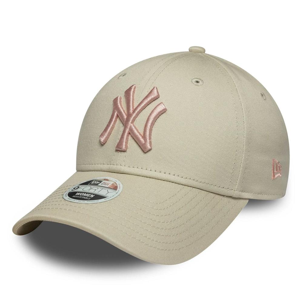 Czapka damska New Era New York Yankees MLB 9FORTY 60771733 - beżowa
