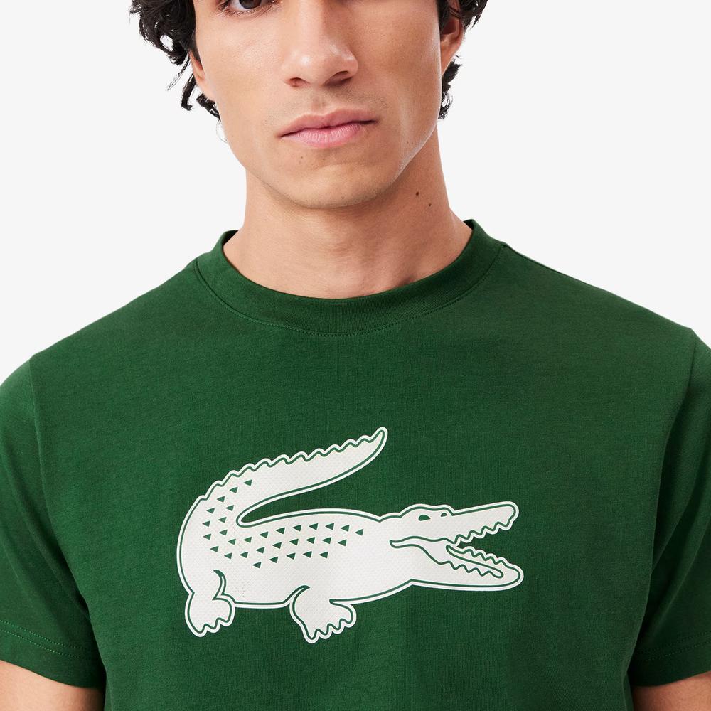 Koszulka Lacoste Sport 3D Print Crocodile Breathable Jersey TH2042-YRR - zielona