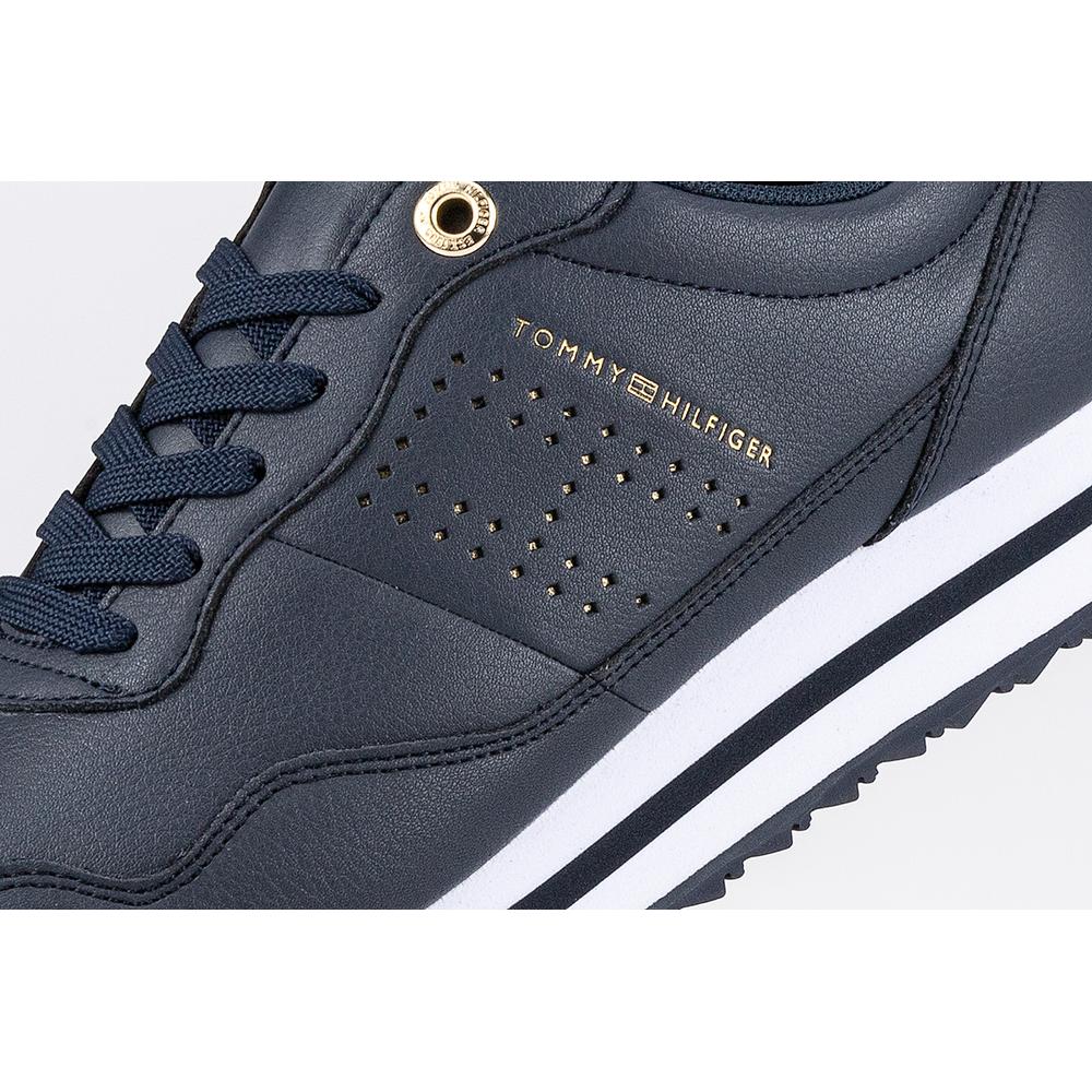 Tommy Hilfiger Metallic Leather Trainers > FW0FW05557-DW5