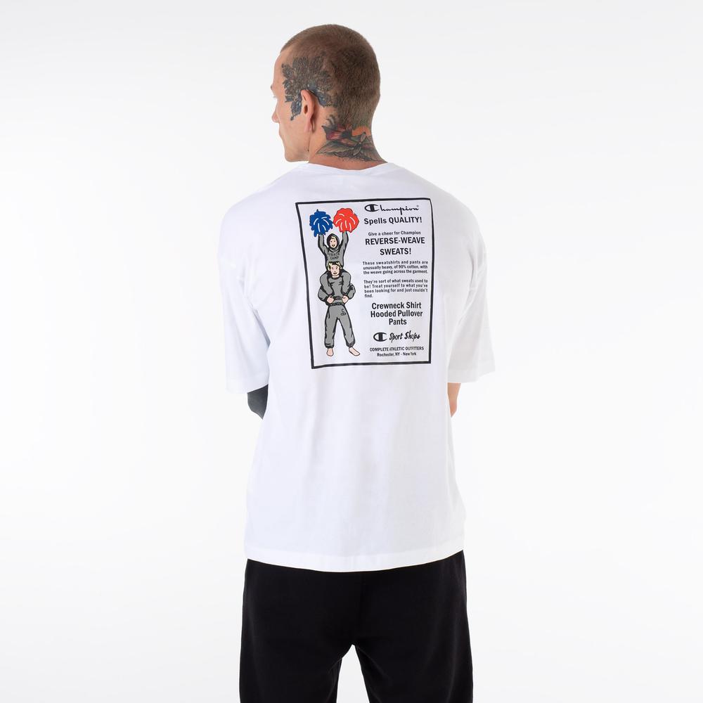 Koszulka Champion T-shape Classic Print Cotton 218640-WW001 - biała