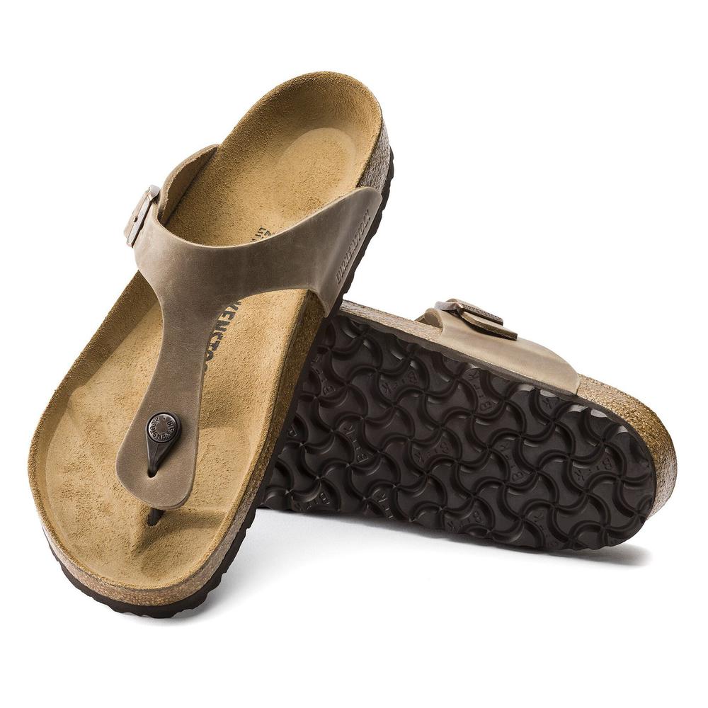 Japonki unisex Birkenstock Gizeh 943811 - brązowe