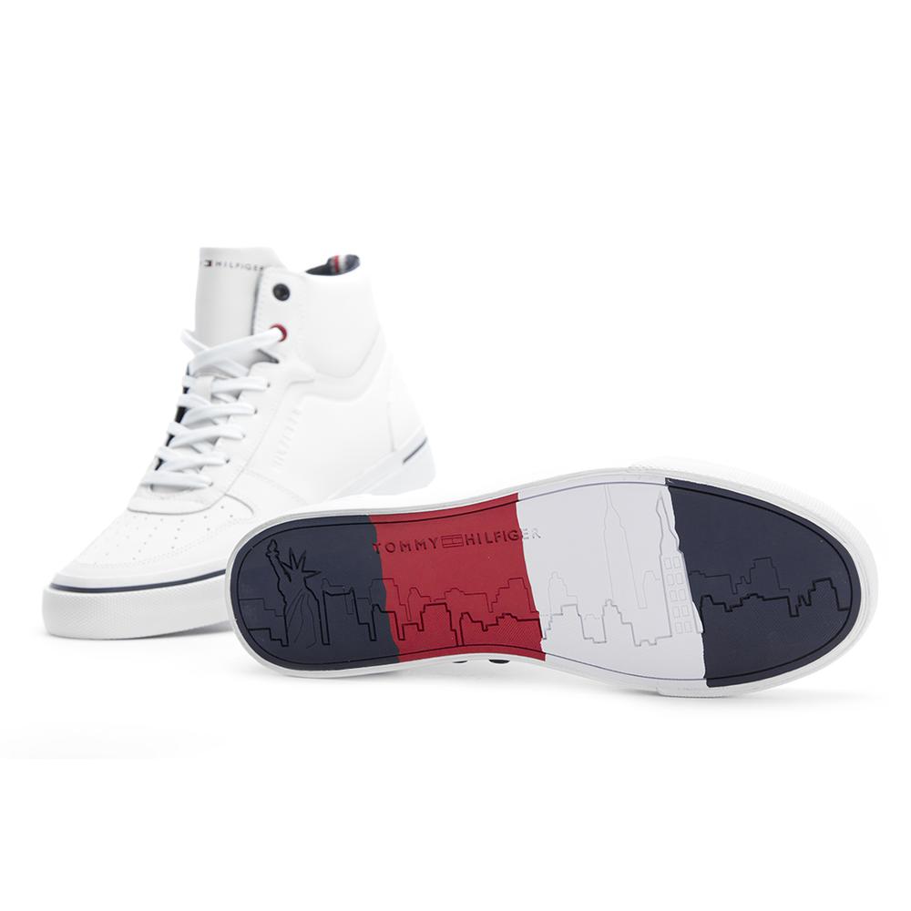 TOMMY HILFIGER CORE CORPORATE HIGH VULC SNEAKER > FM0FM02276 100