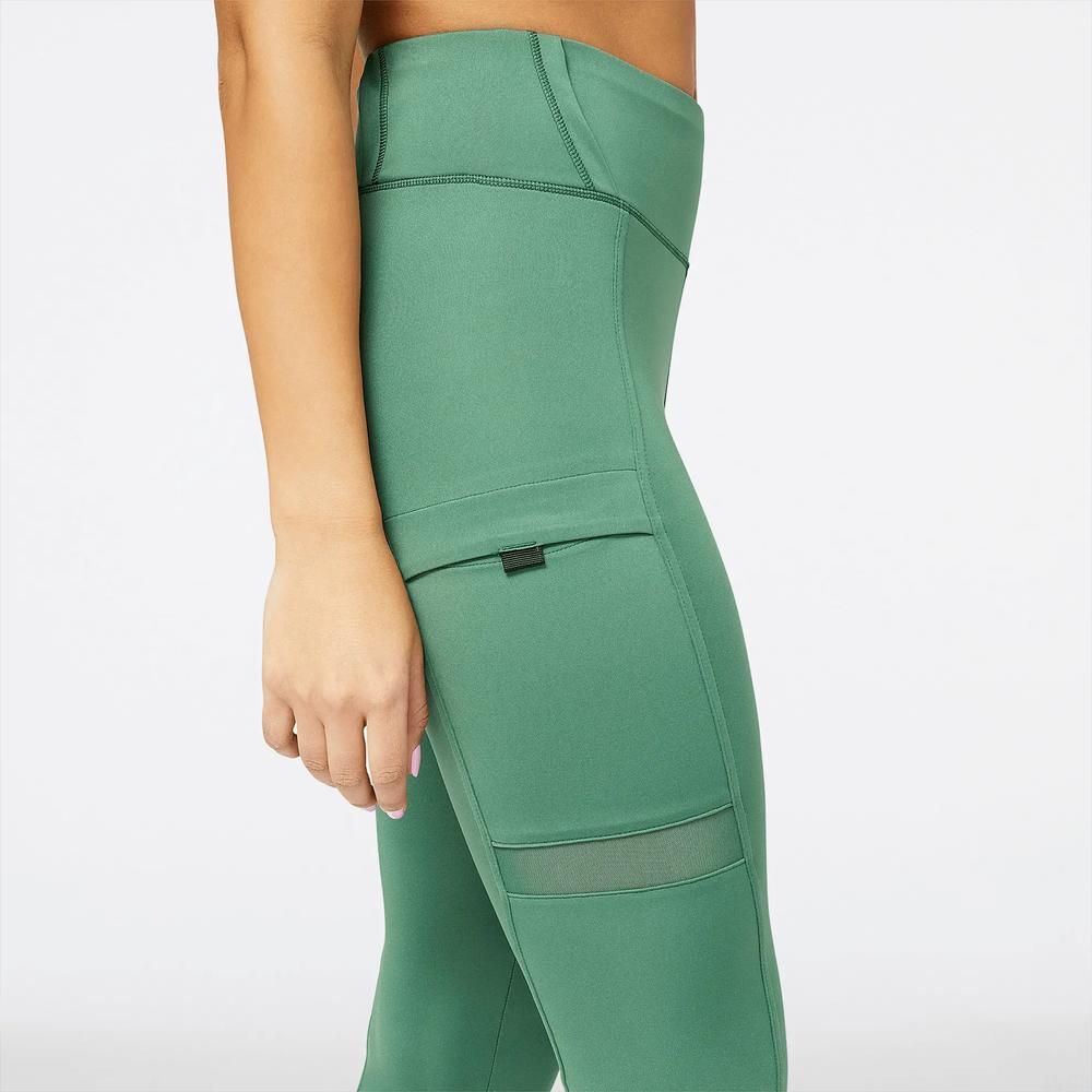 Legginsy New Balance WP21506JD - zielone